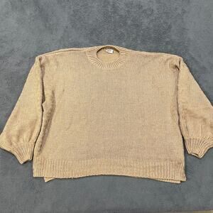Born & Raised Beige Chunky Knit Pullover Comfort Sweater Women's Size M/Large
